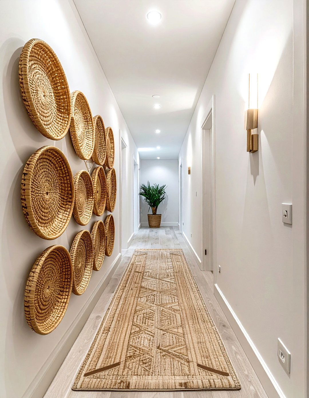 Woven Tray Wall Hanging - 30 basket wall decor ideas