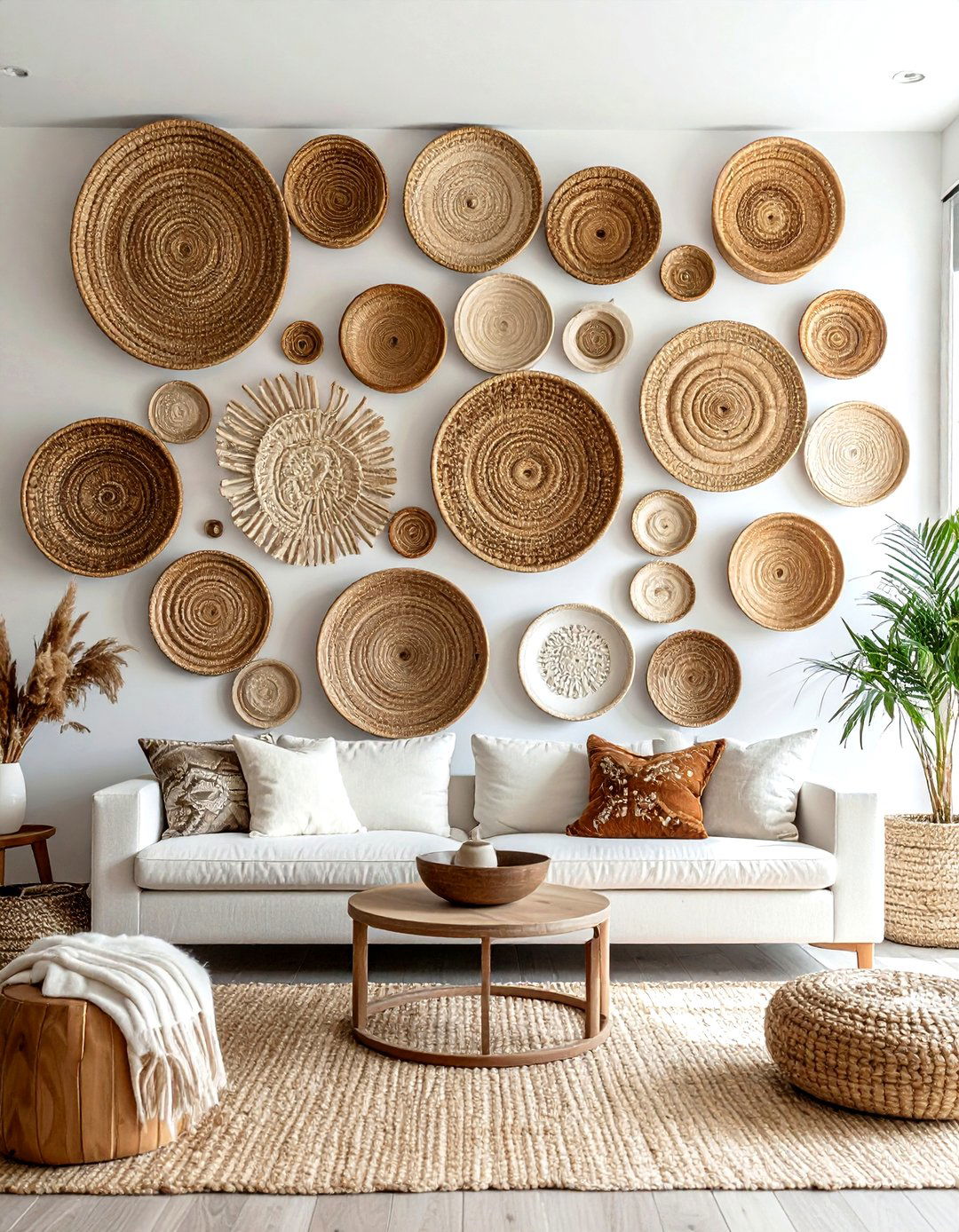 Woven Wall Decor - 30 decorative basket ideas