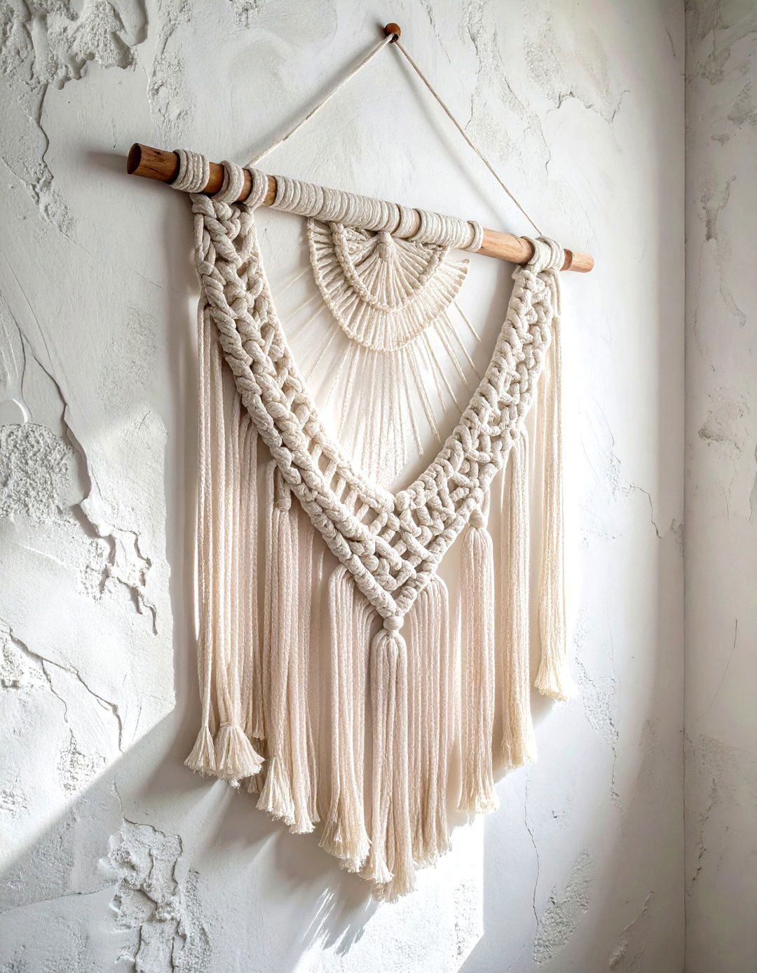 Woven Wall Hanging Plaster Wall - 30 dining room texture layering ideas