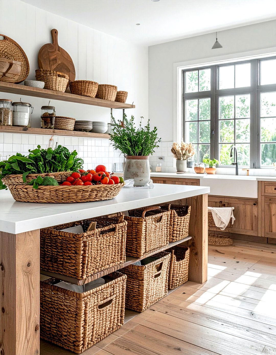 Woven Wicker Baskets - 30 English country kitchen ideas