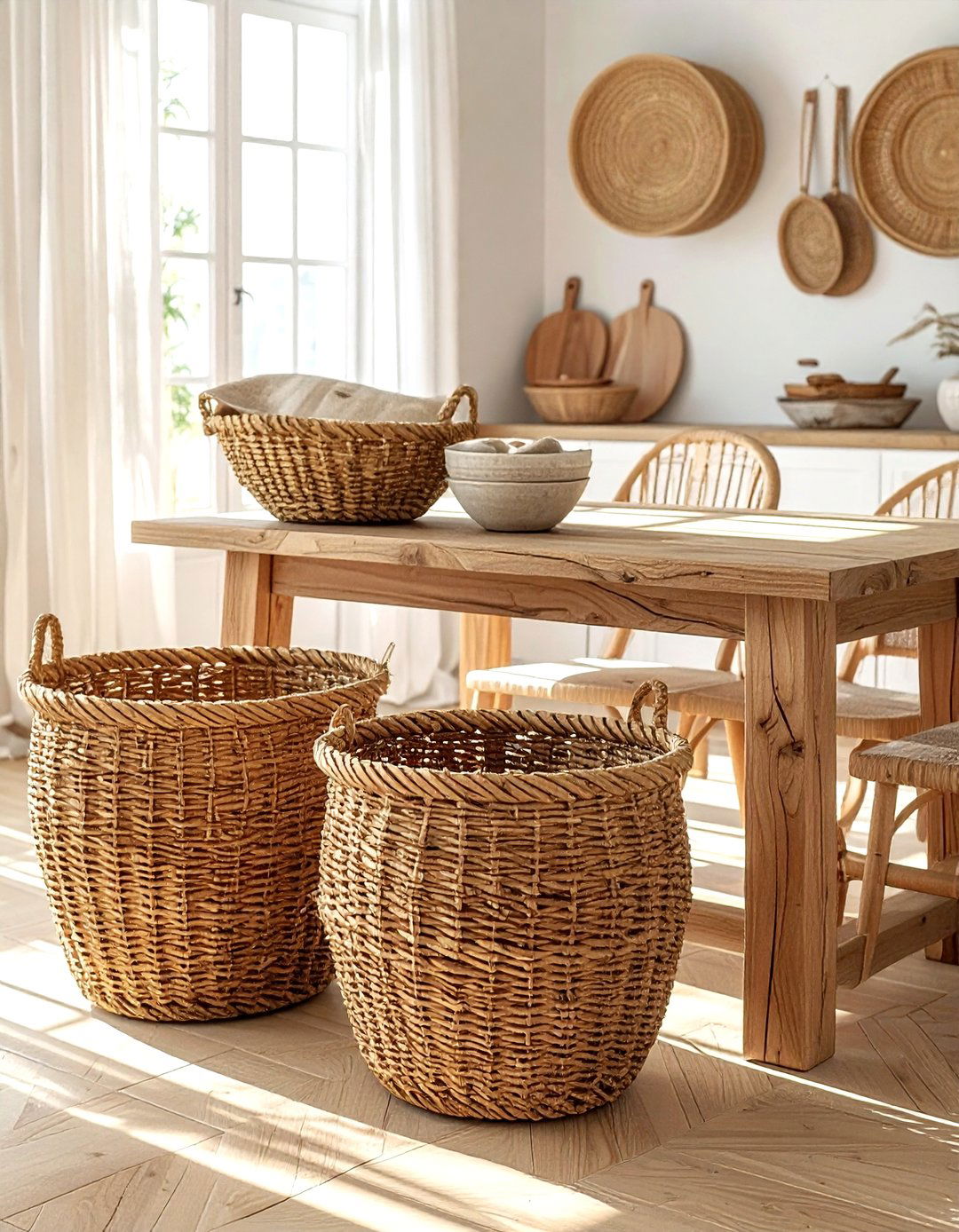 Woven Wicker Baskets - 30 Provencal dining room ideas