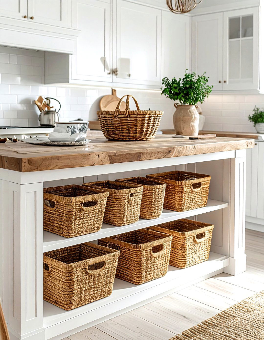 Woven Wicker Storage Baskets - 30 French country kitchen ideas