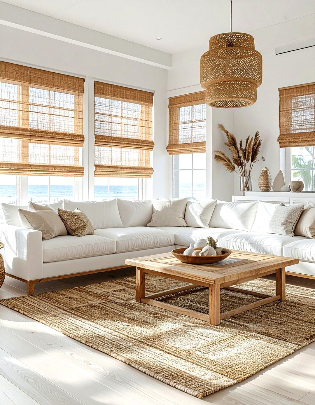 Woven Wood Shades - 30 window treatment ideas
