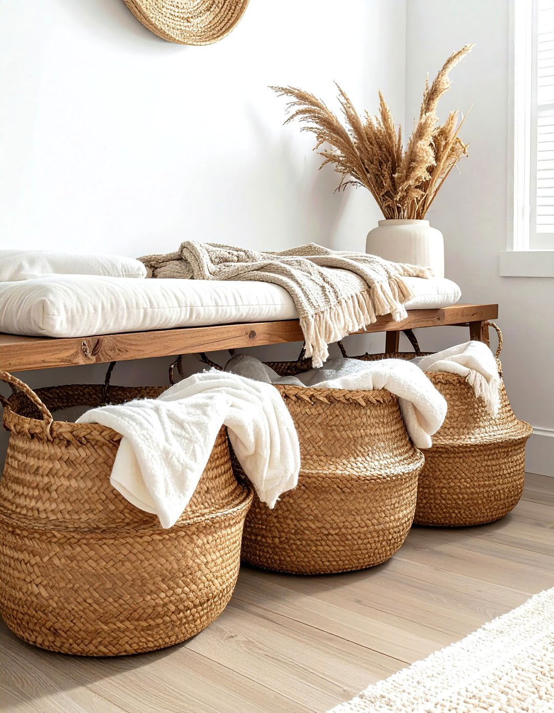 Woven basket storage - 30 attainable decor ideas
