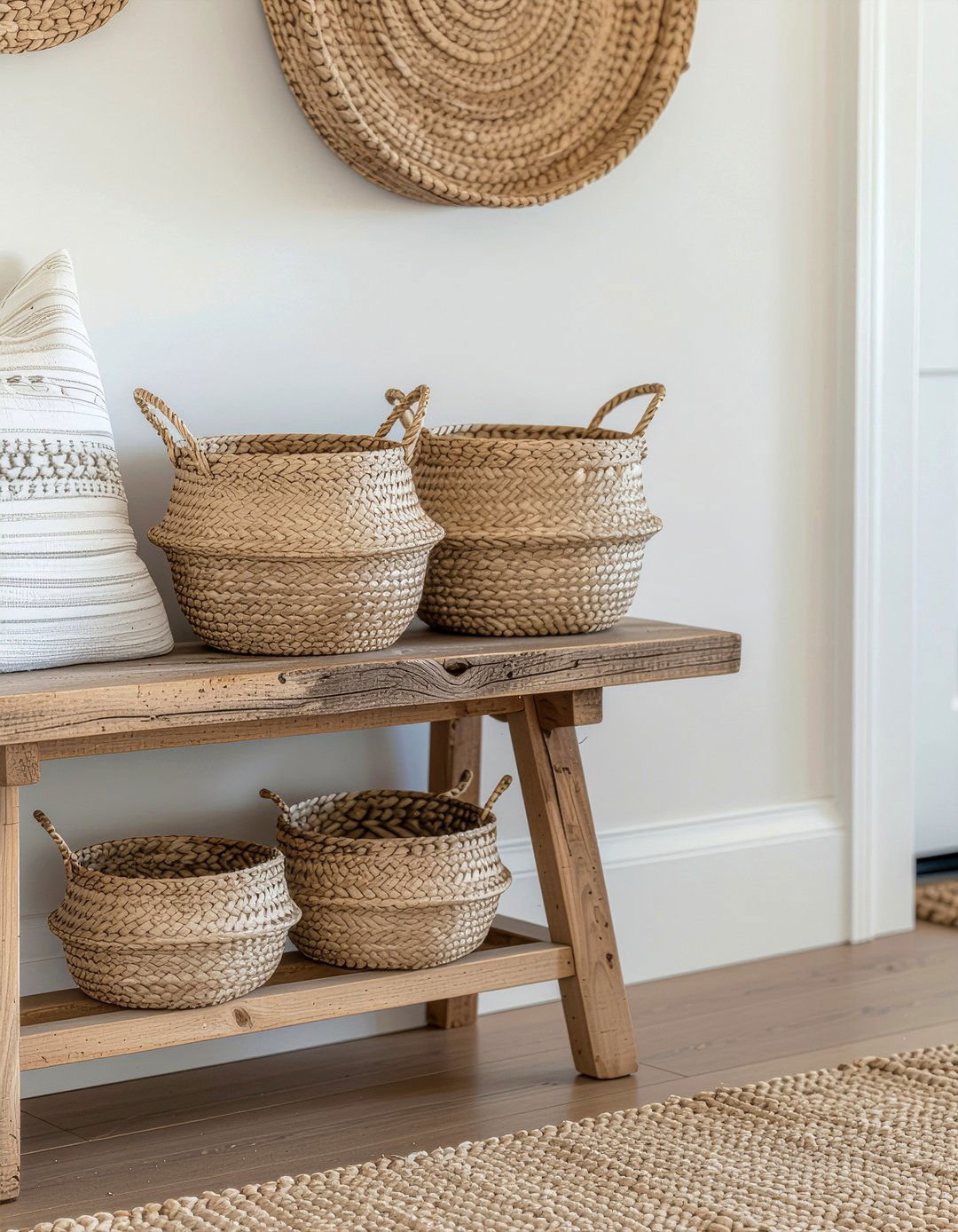 Woven basket storage - 30 enduring decor ideas