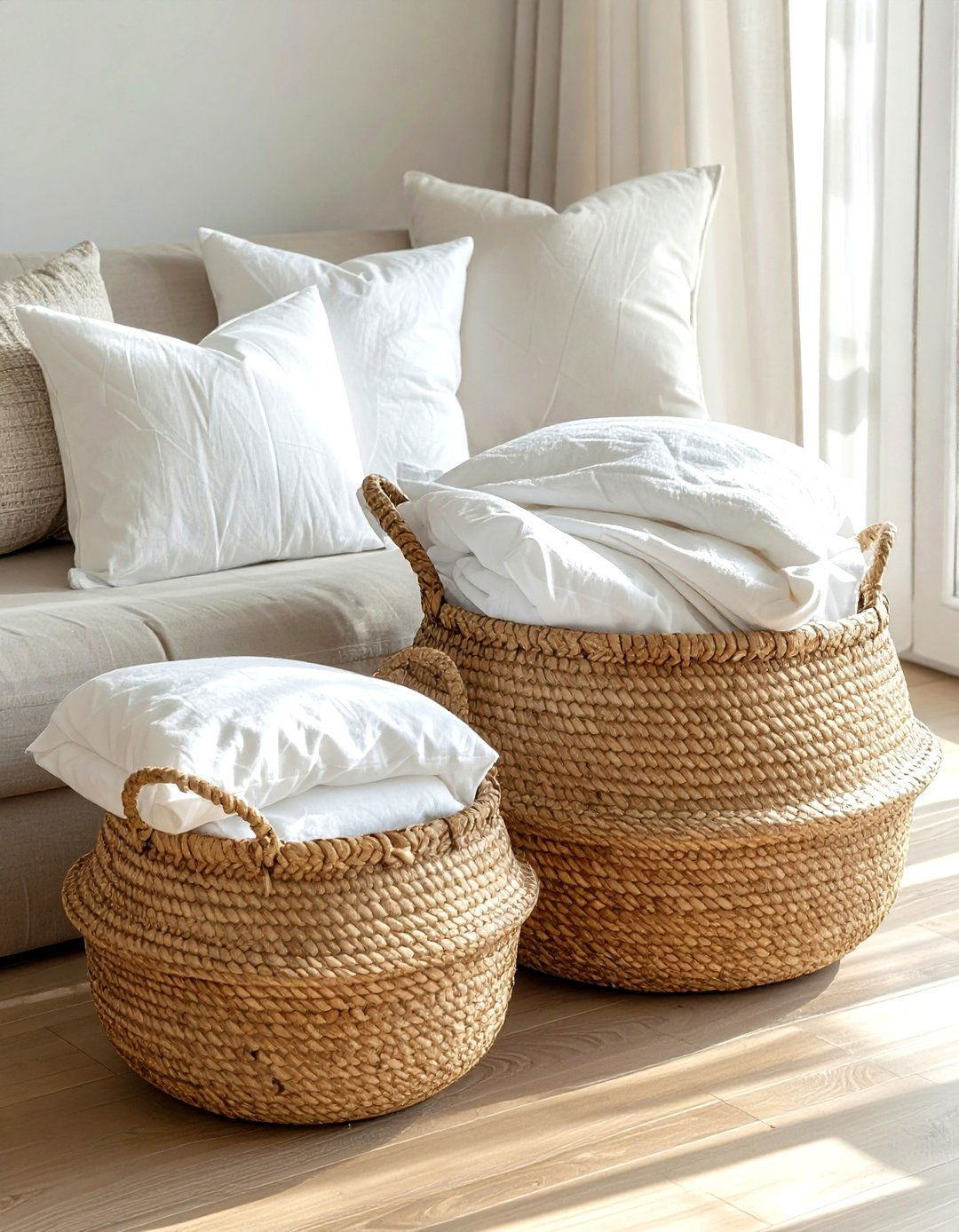 Woven basket storage - 30 home styling tips
