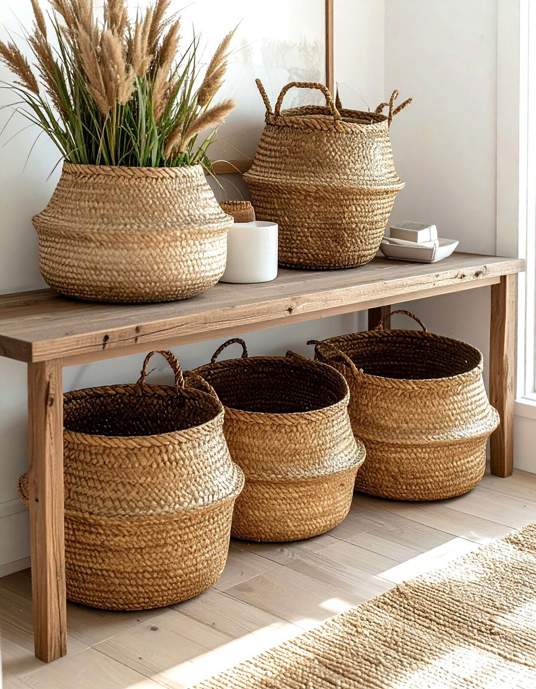 Woven basket storage - 30 beautiful home decor ideas