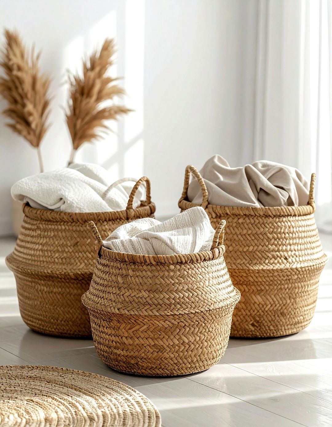 Woven basket storage - 30 Real Simple decor ideas