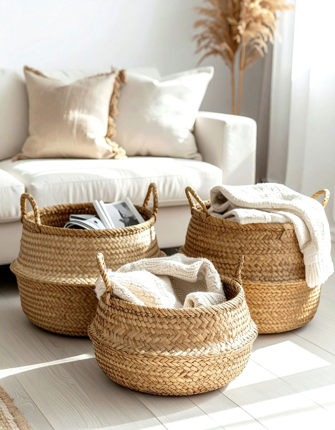 Woven baskets - 30 decor improvement ideas
