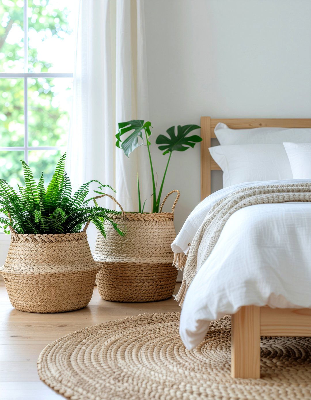 Woven baskets - 30 budget bedroom ideas