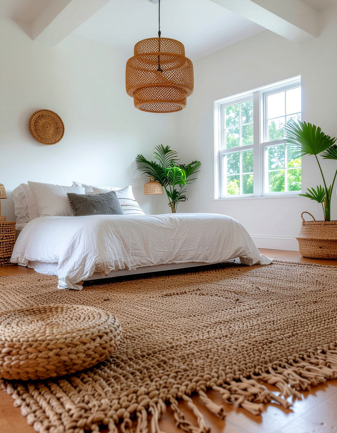 Woven bedroom decor - 30 calming bedroom ideas