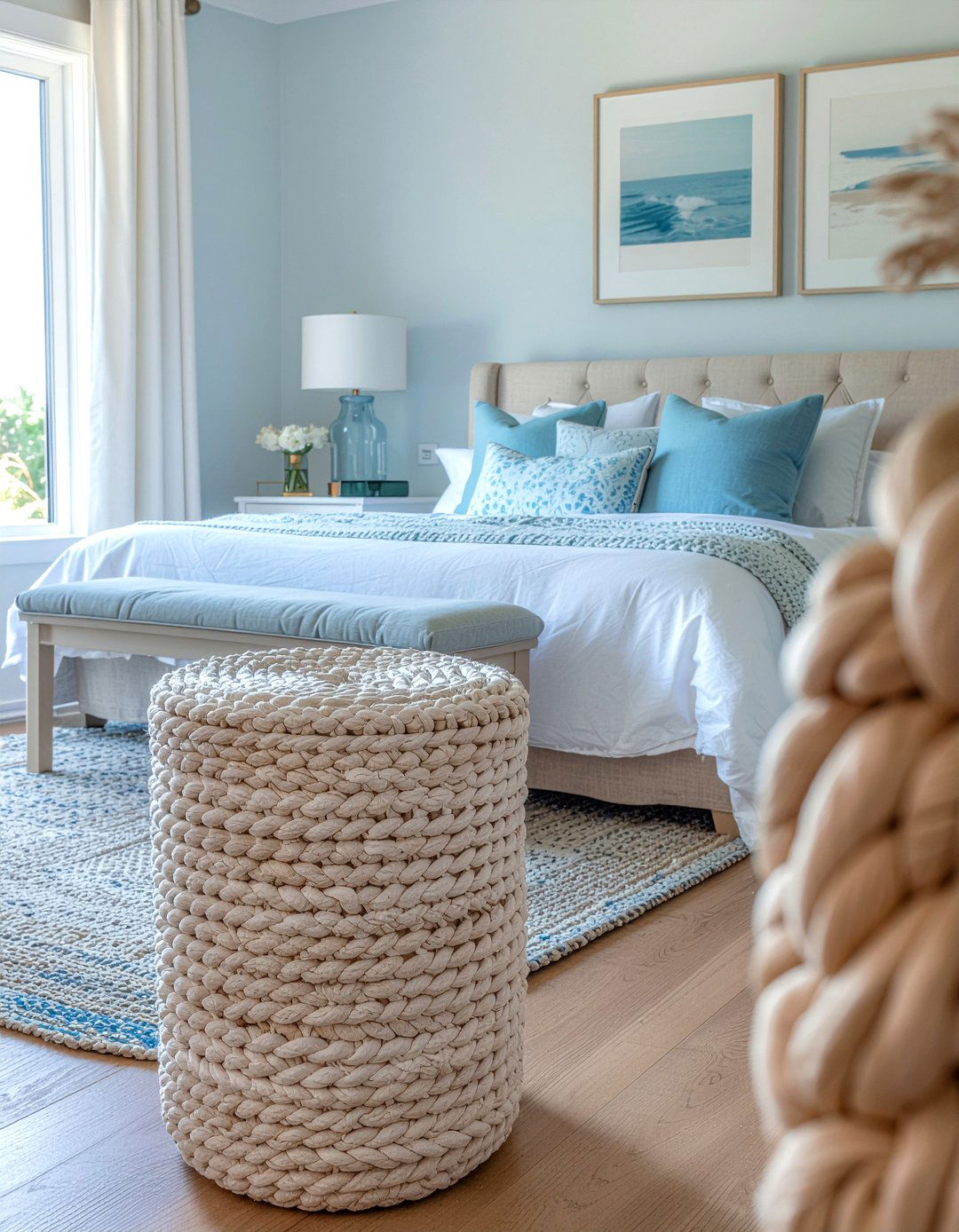 Woven bedroom stool - 30 bedroom stools