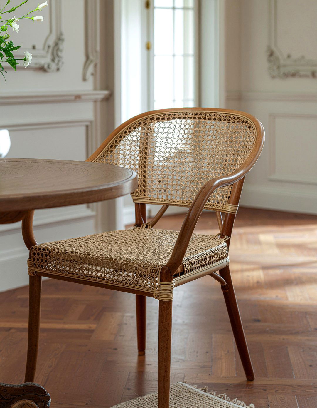 Woven cane dining chair - 30 cane dining chair ideas