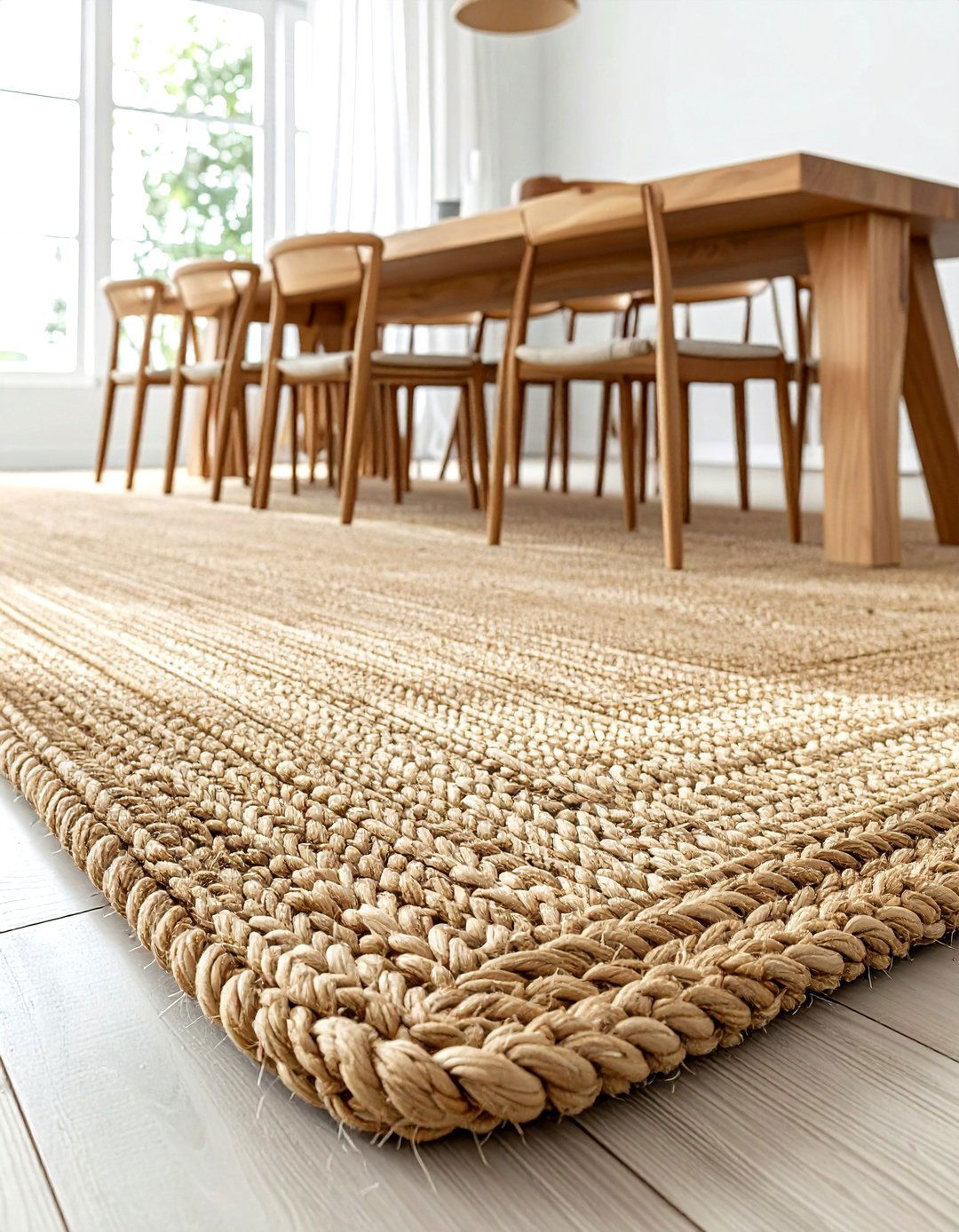 Woven dining room rug - 30 Belgian dining room ideas