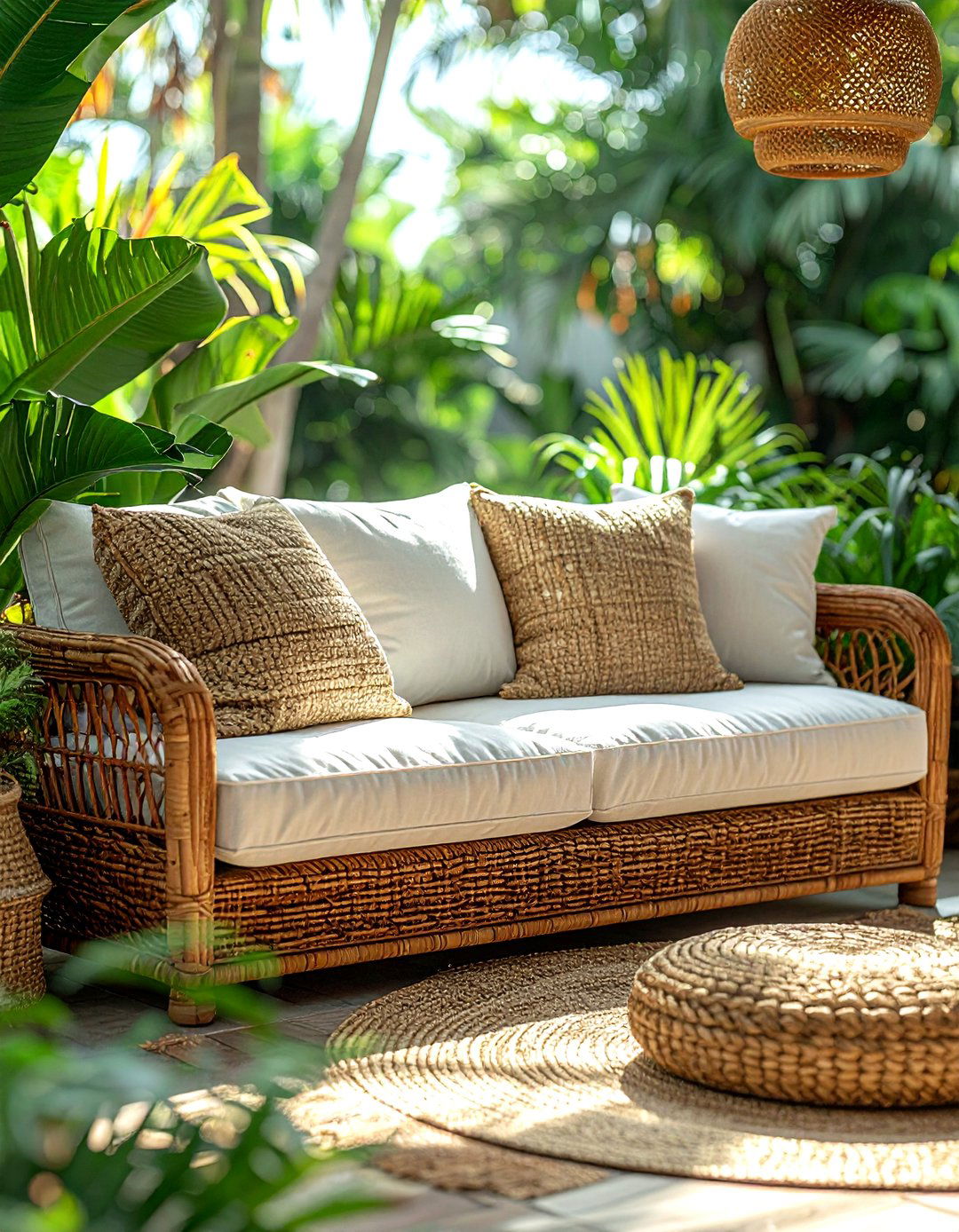 Woven jute - 30 outdoor pillow ideas