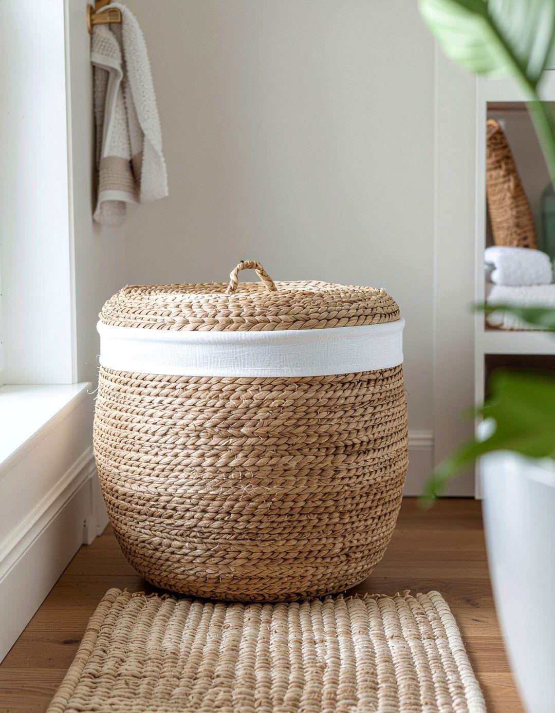 Woven laundry hamper - 30 bathroom must-haves