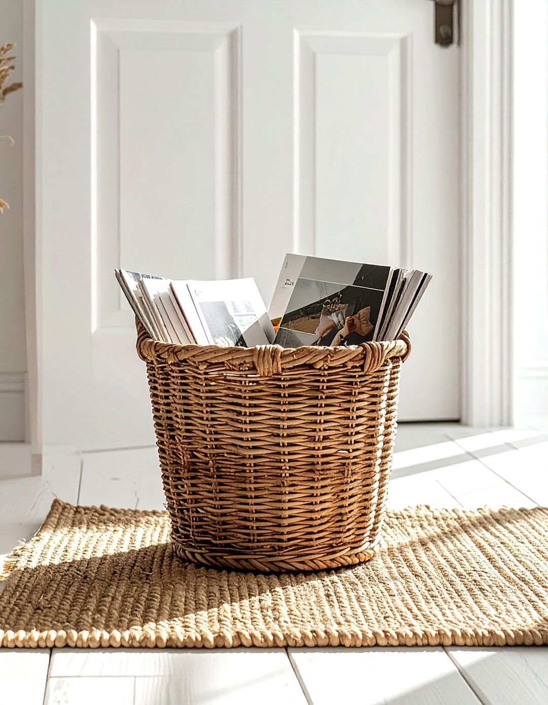 Woven magazine basket - 30 magazine decor ideas