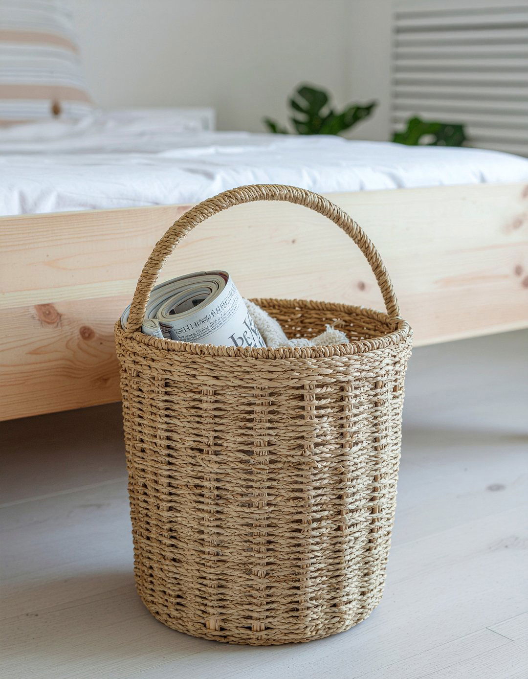 Woven magazine basket - 30 bedroom magazine racks