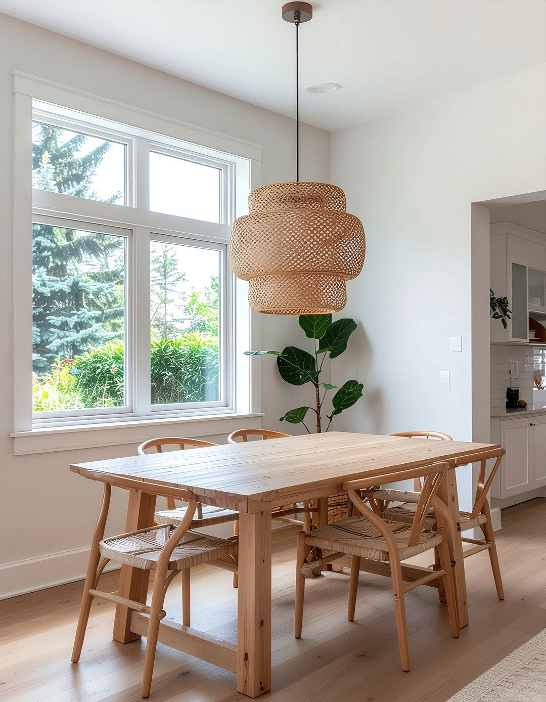 Woven pendant light - 30 dining room glow-up ideas