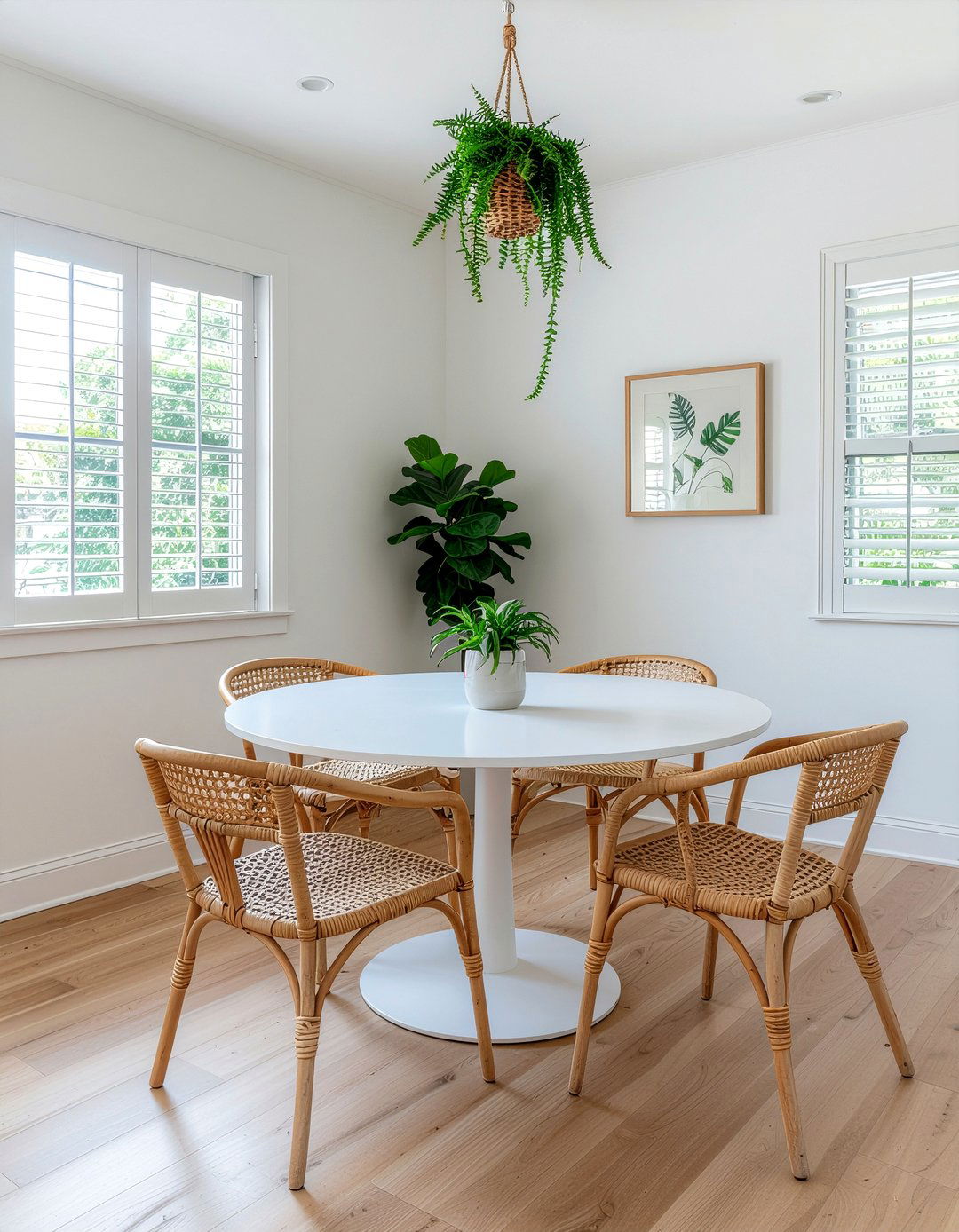 Woven rattan chairs - 30 dining room improvement ideas