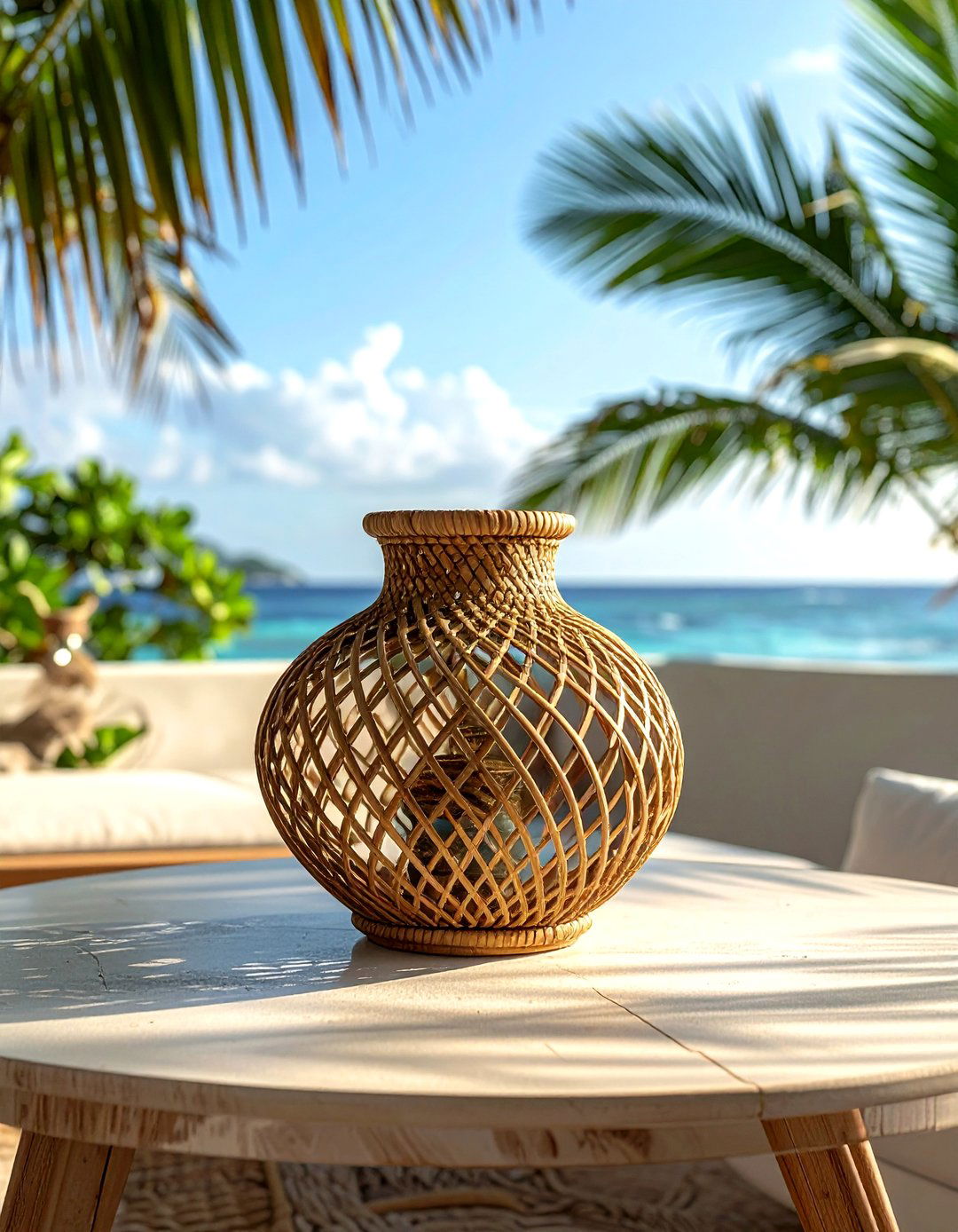 Woven rattan vase - 30 modern vase ideas