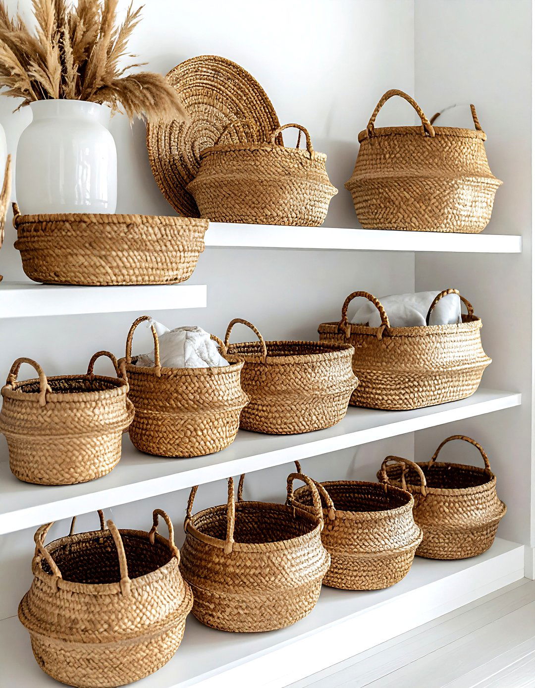 Woven seagrass baskets - 30 handmade decor ideas