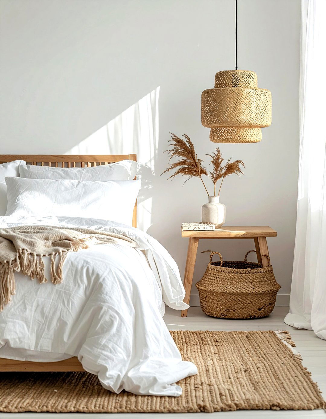 Woven seagrass lamp - 30 decorative lamp ideas