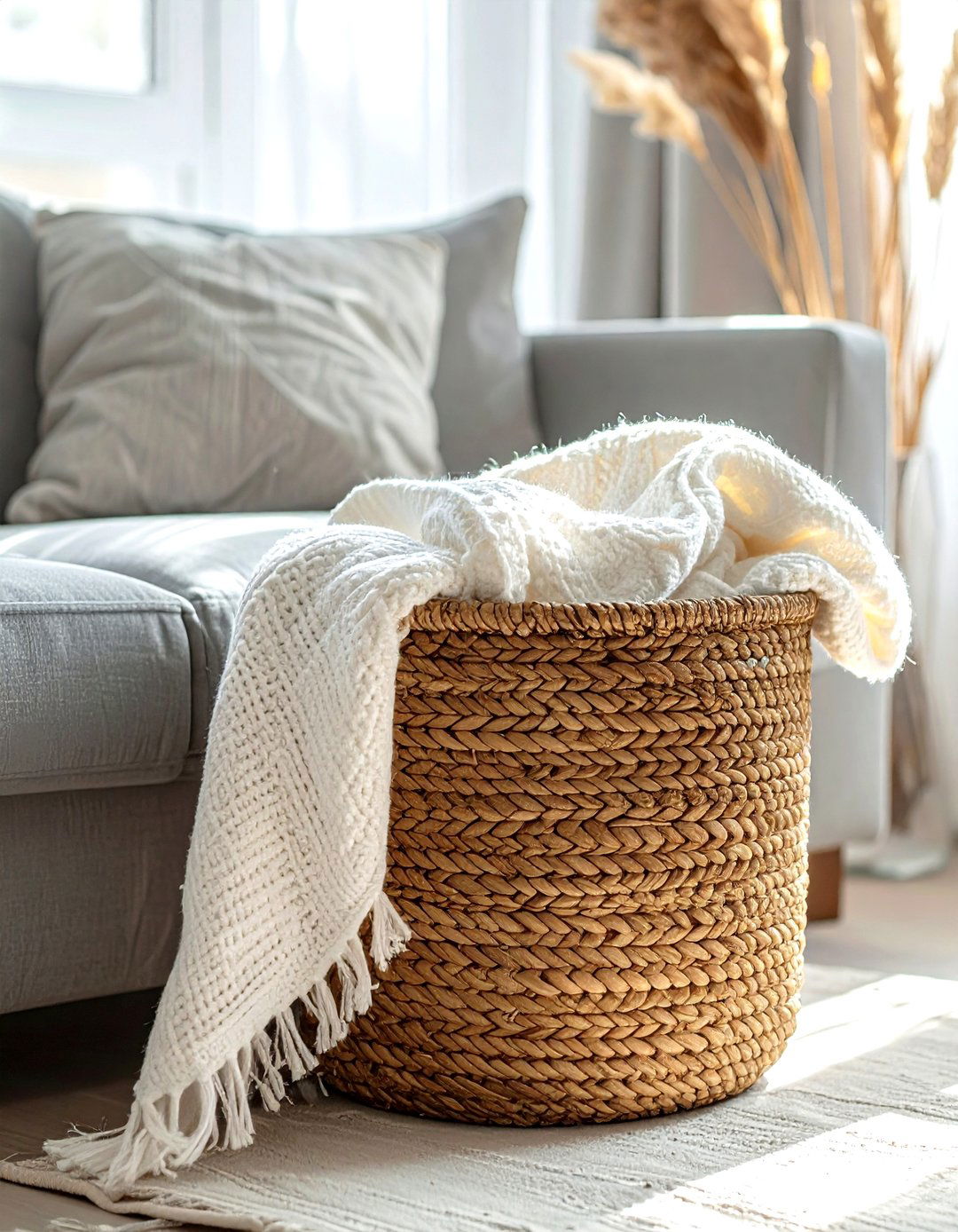 Woven storage basket - 30 decor enhancement ideas