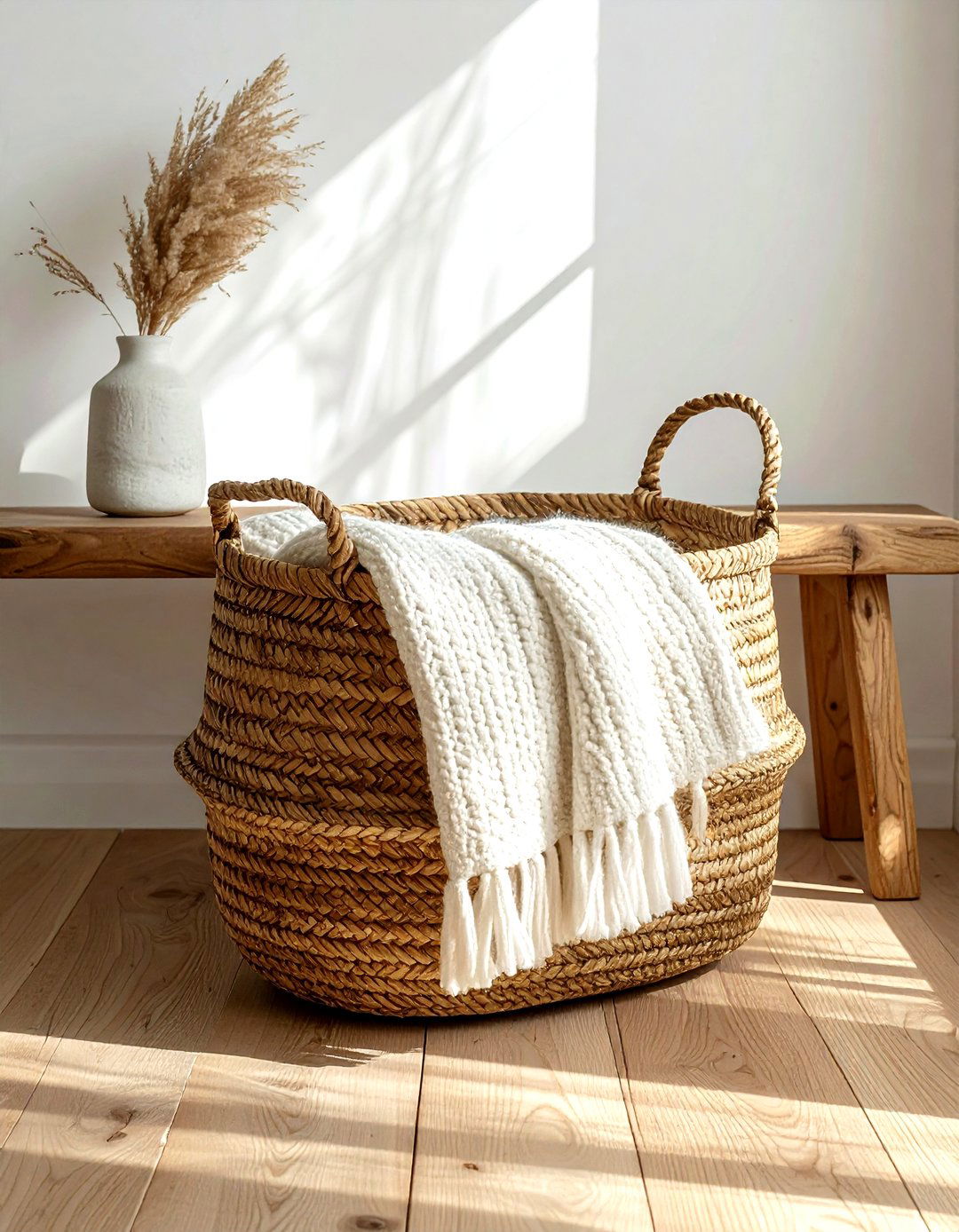 Woven storage basket - 30 decor finishing touch ideas