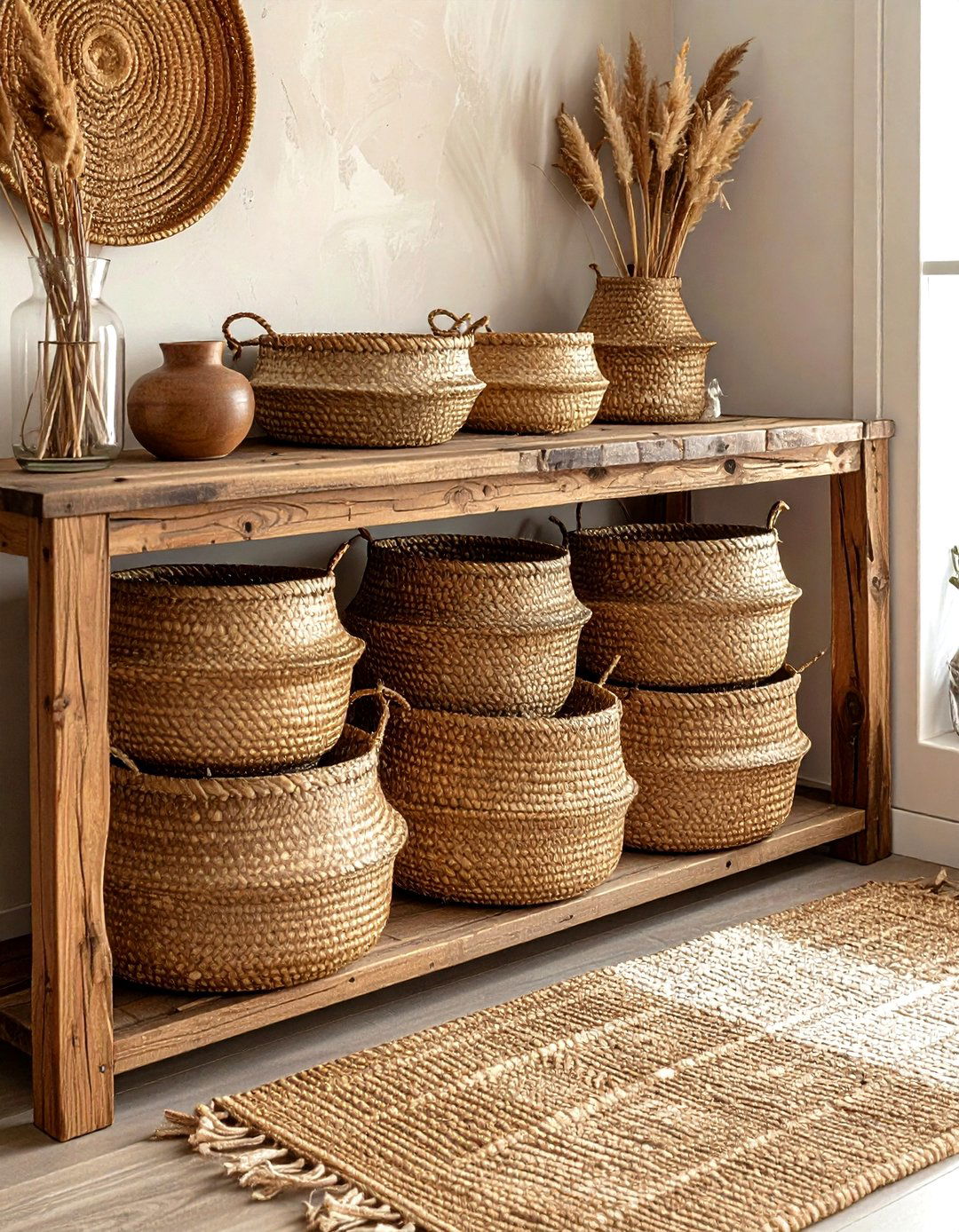 Woven storage baskets - 30 calming decor ideas