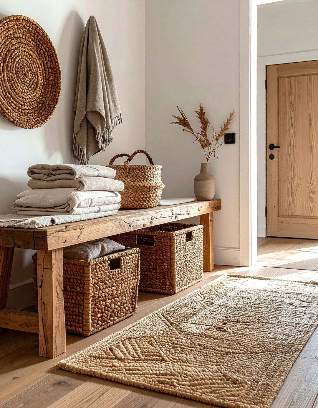 Woven storage baskets - 30 cozy decor ideas