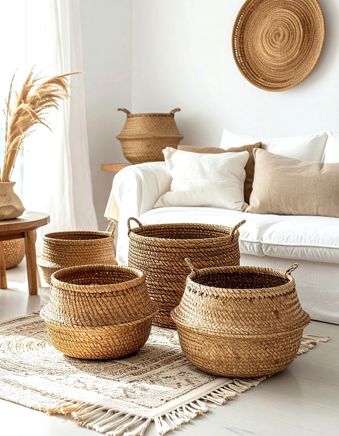 Woven storage baskets - 30 decorating tips