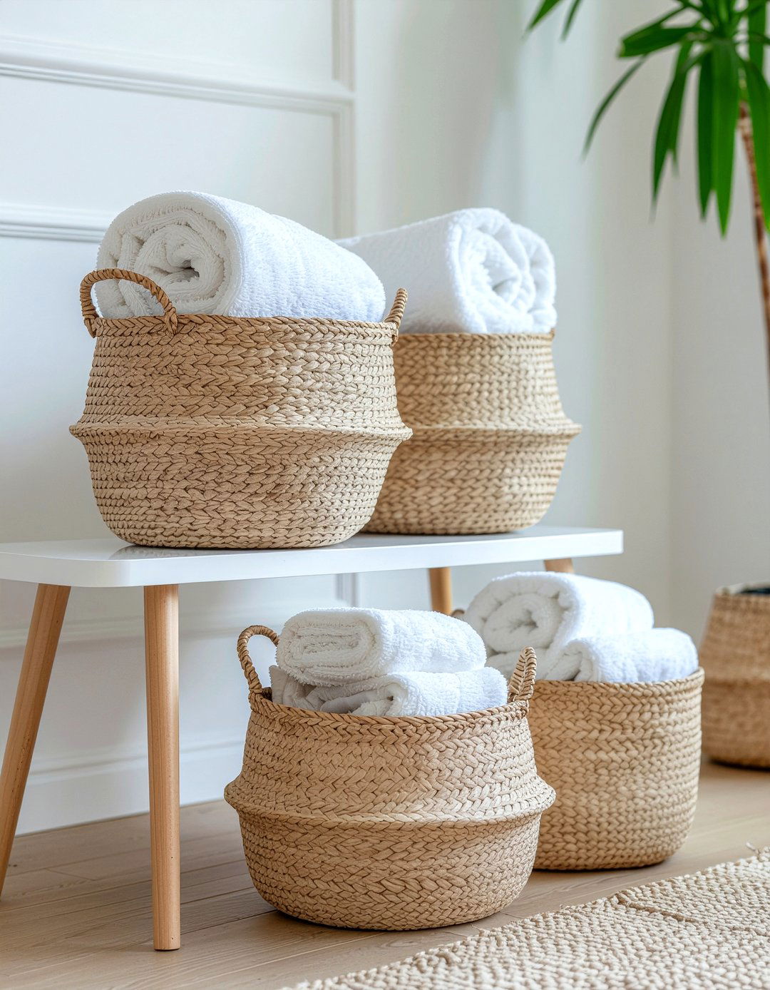 Woven storage baskets - 30 living room update ideas