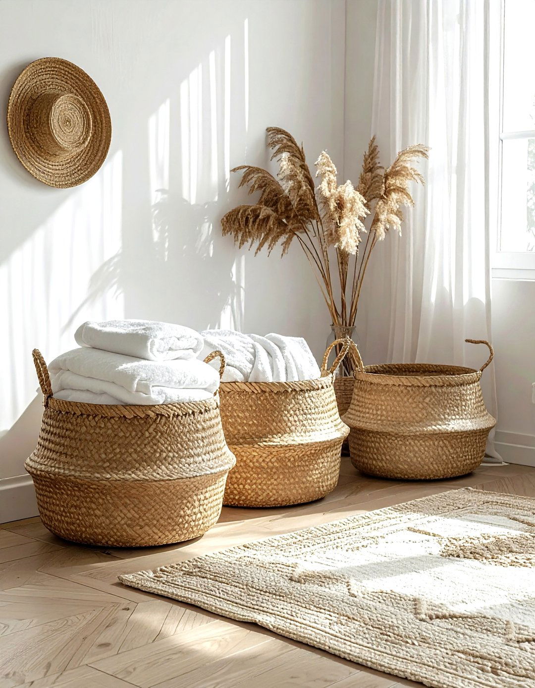 Woven storage baskets - 30 quick decor update ideas