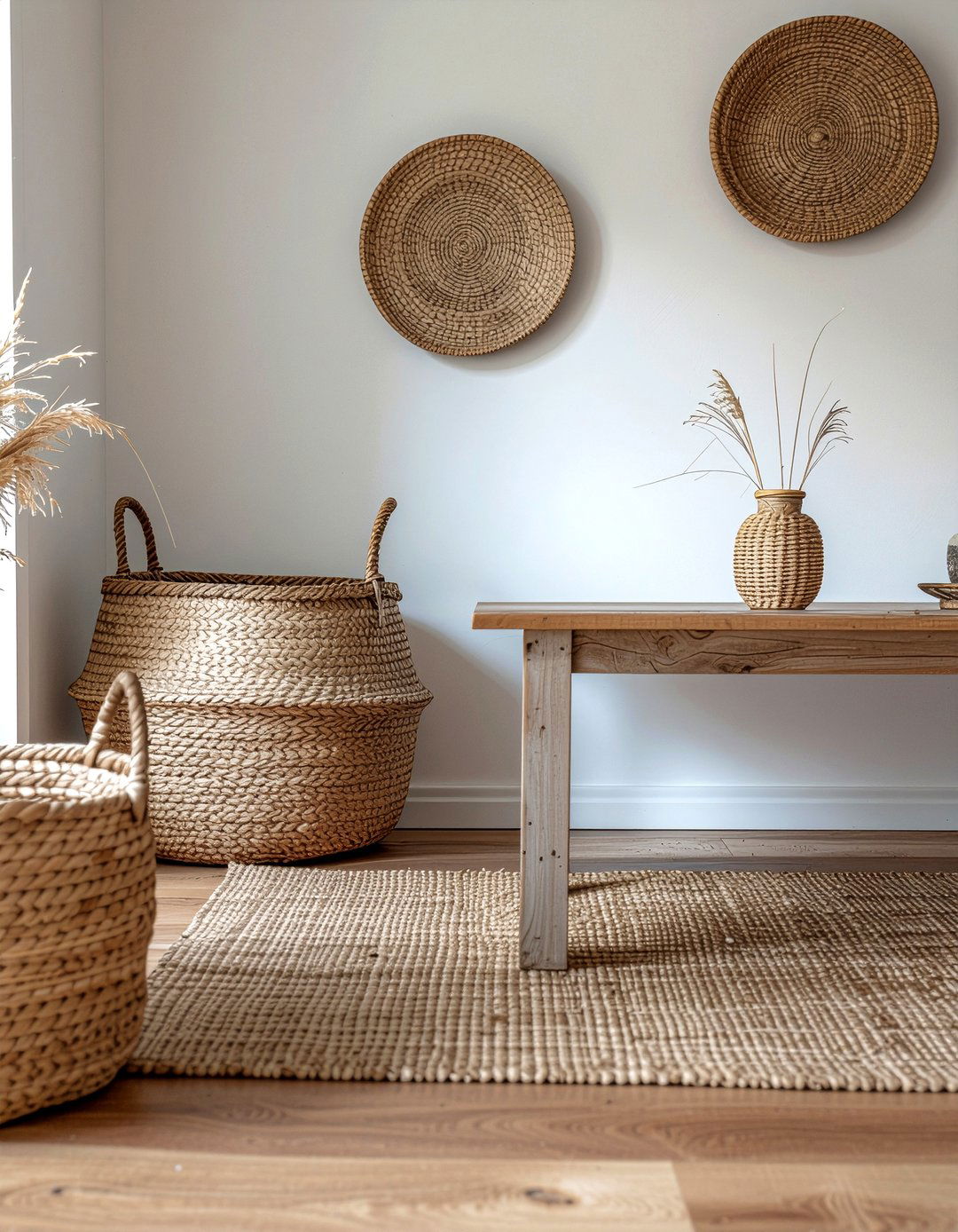 Woven storage baskets - 30 renter-friendly dining room ideas