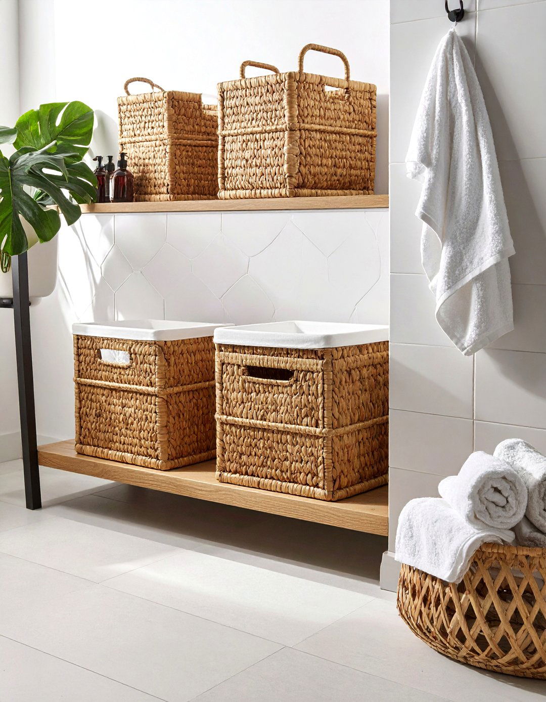 Woven storage baskets - 30 bathroom shopping list ideas