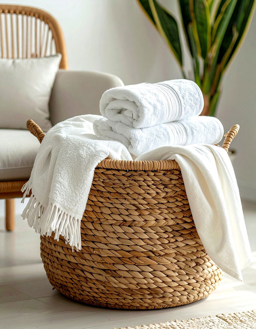 Woven storage bin - 30 affordable decor ideas