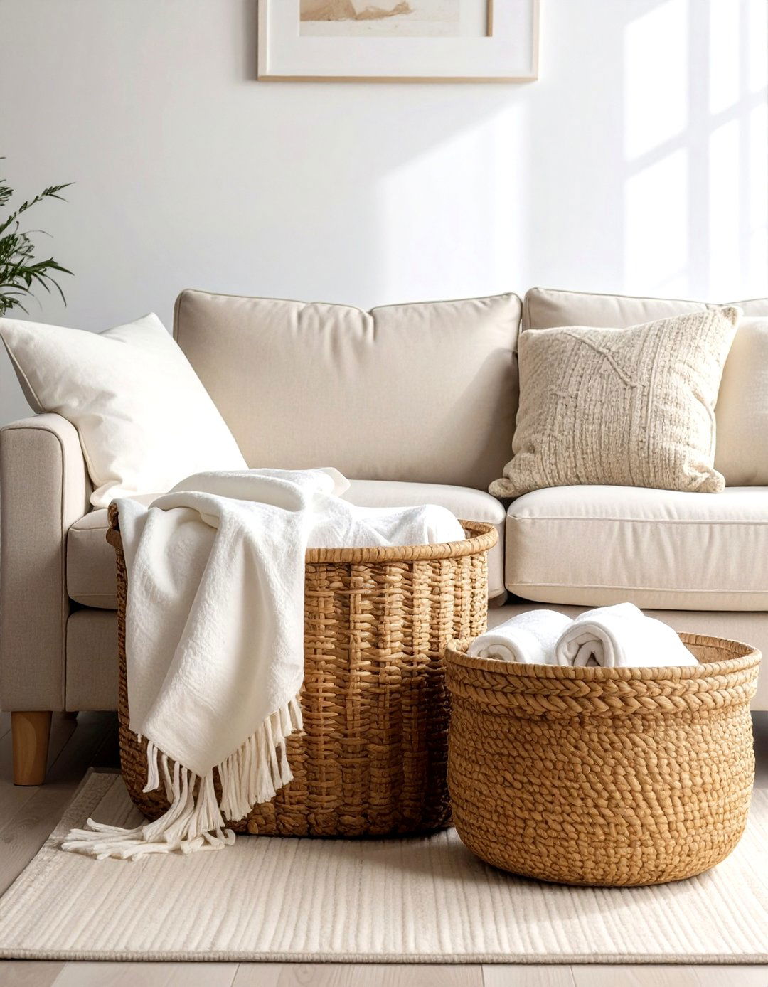 Woven storage solution - 30 room refresh ideas