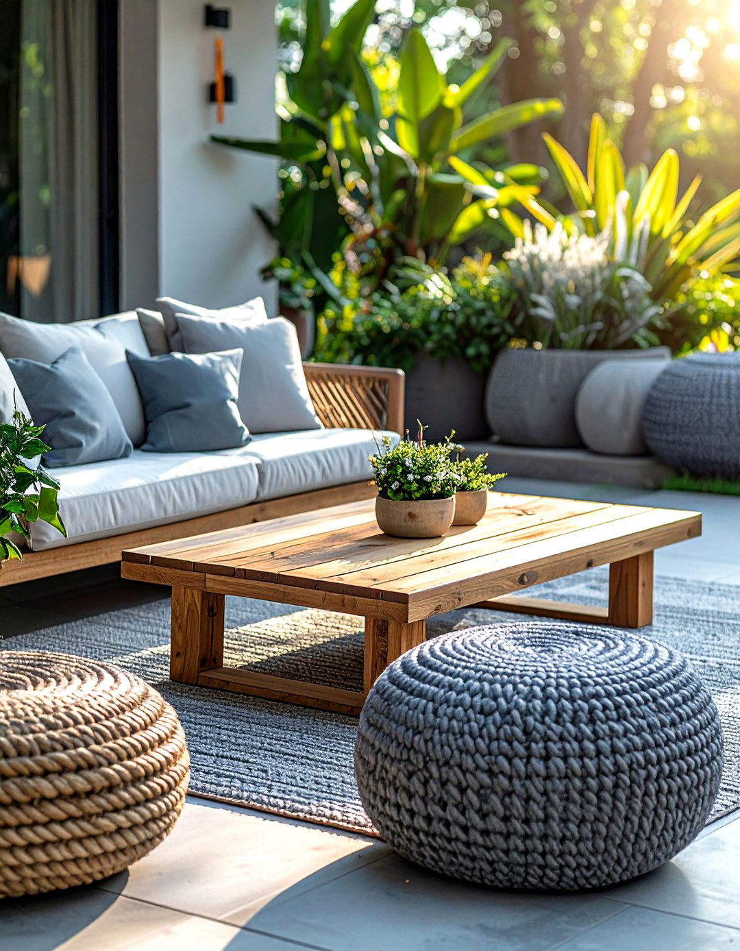 Woven texture patio - 30 refined decor ideas