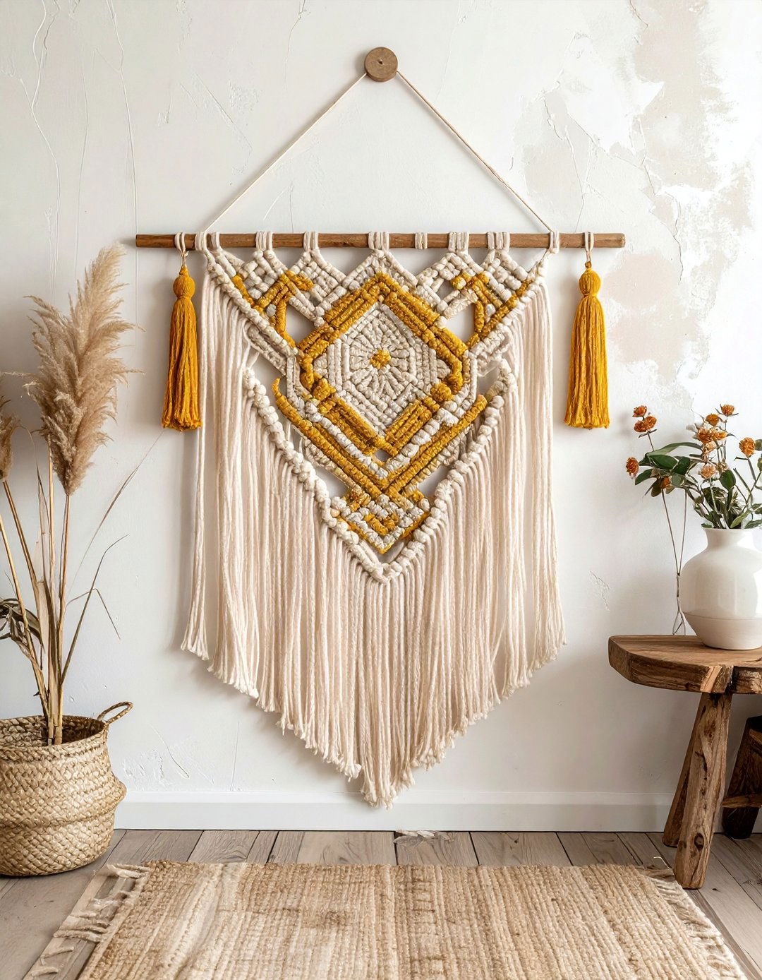 Woven wall hanging - 30 natural home decor ideas