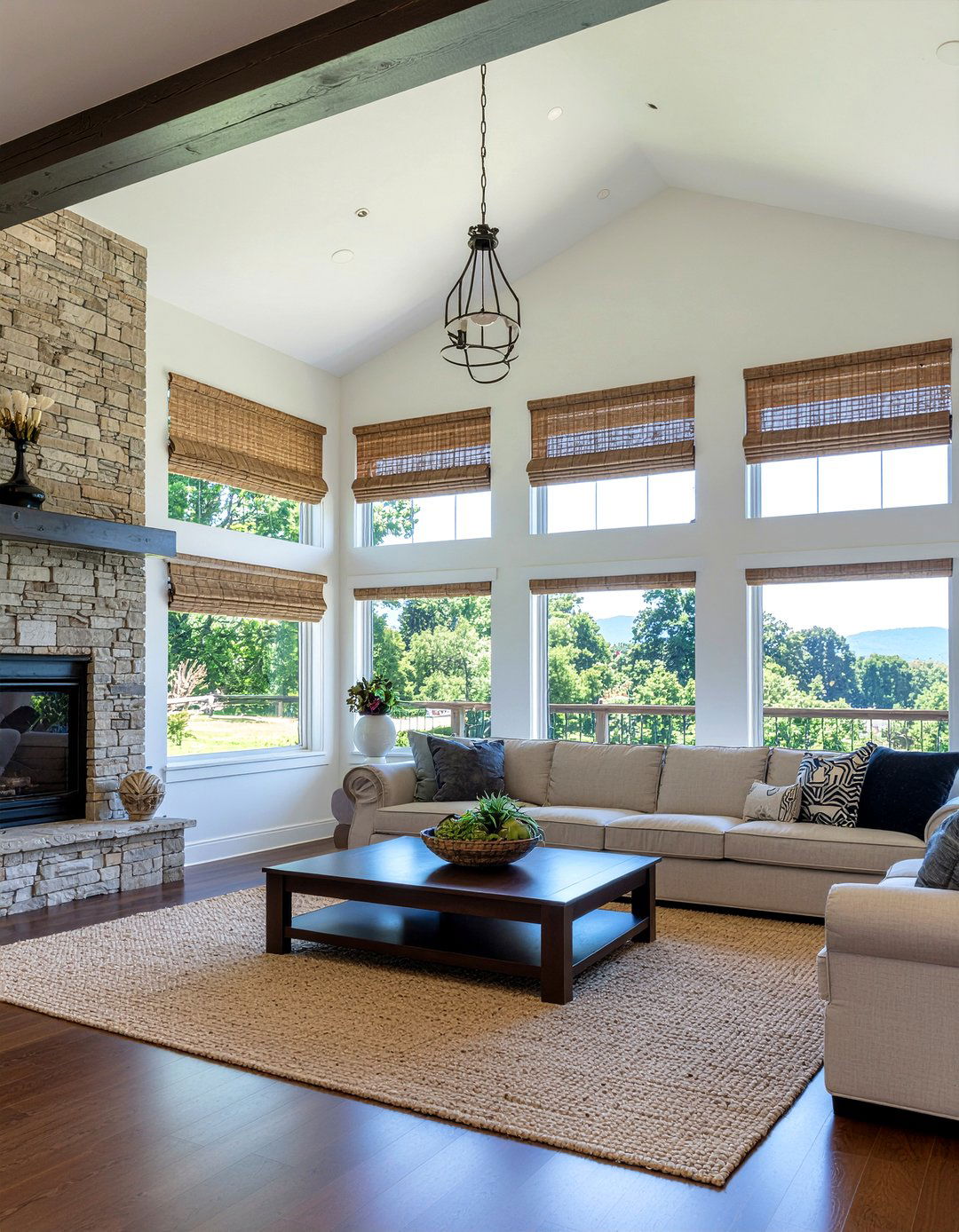 Woven wood shades - 30 living room blinds