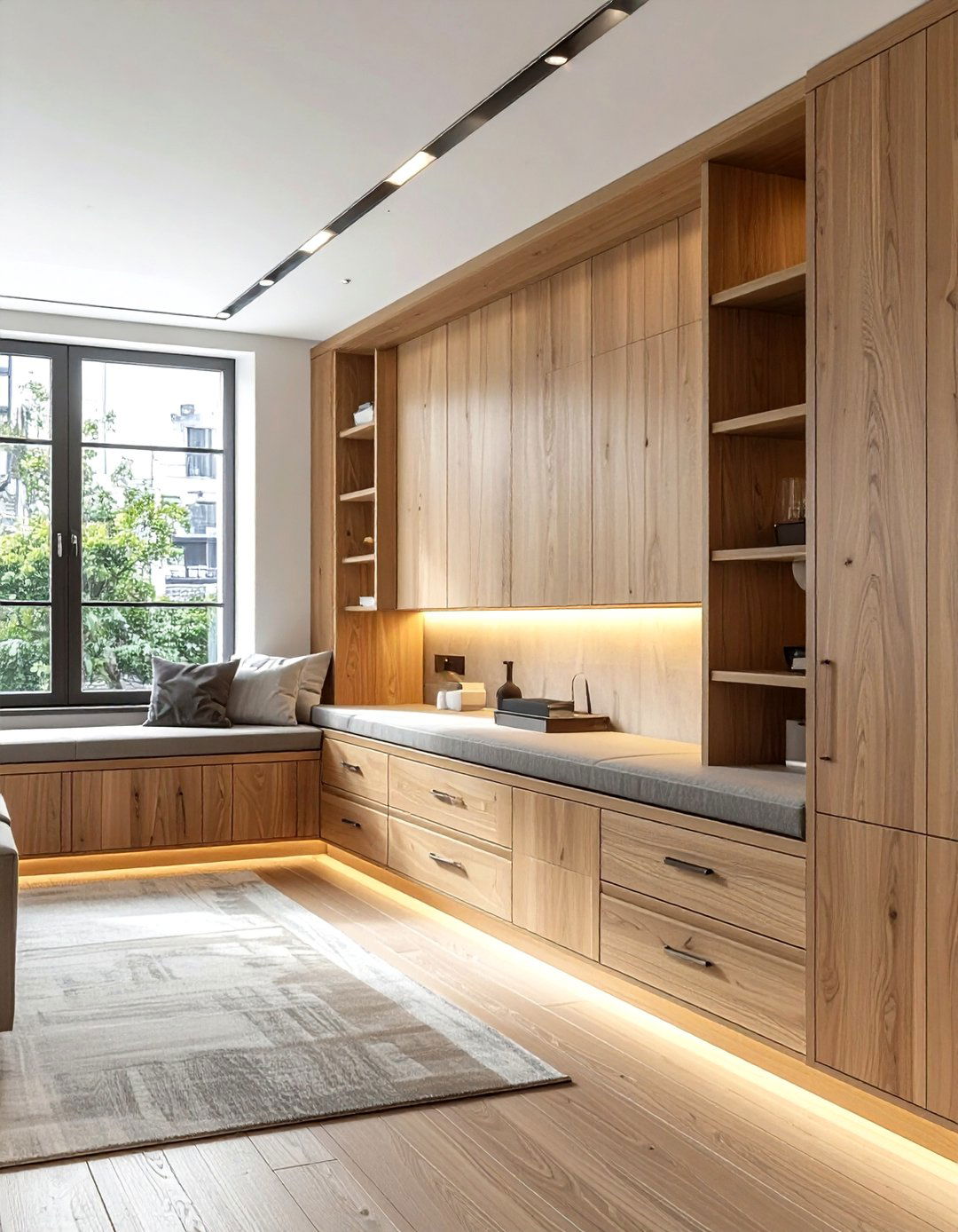 Wrap Around Storage Cabinet - 30 bedroom built-in storage ideas