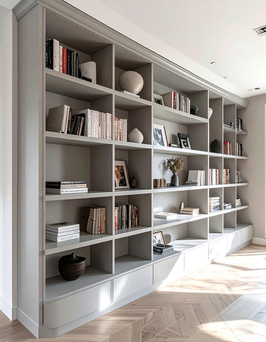 Wrap around shelving - 30 living room built-in storage ideas