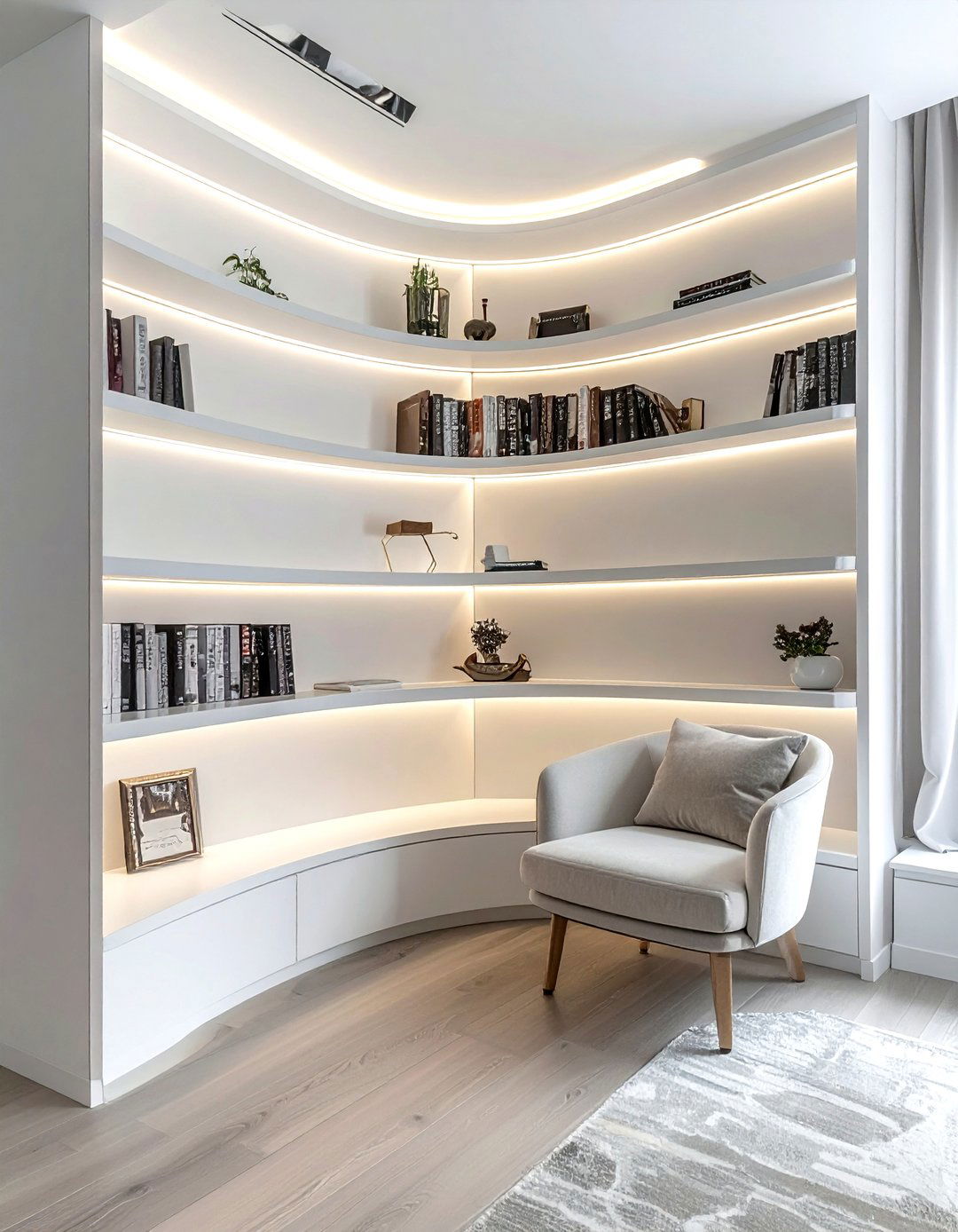 Wrap around shelving - 30 living room built-in cabinets