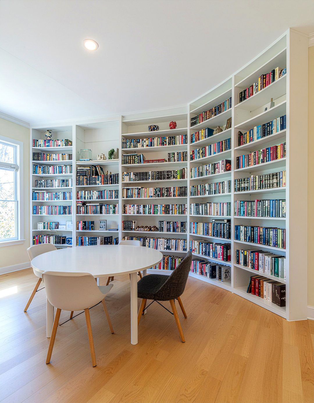 Wraparound living room bookshelf - 30 living room bookshelf ideas