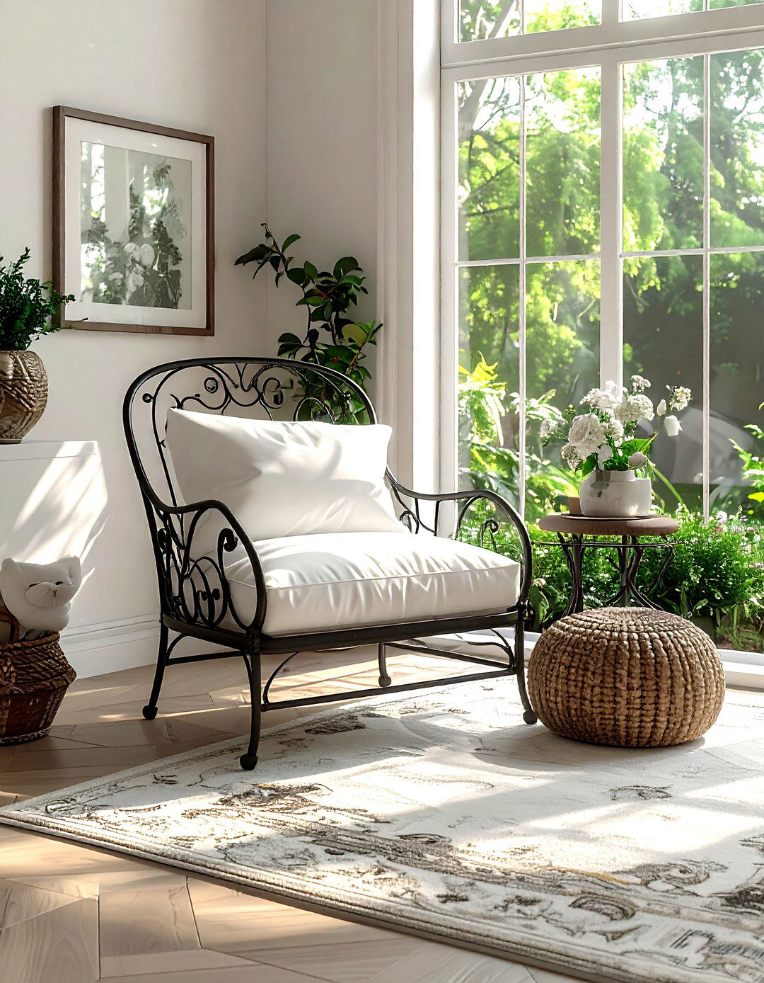 Wrought Iron Armchair - 30 living room wrought iron ideas