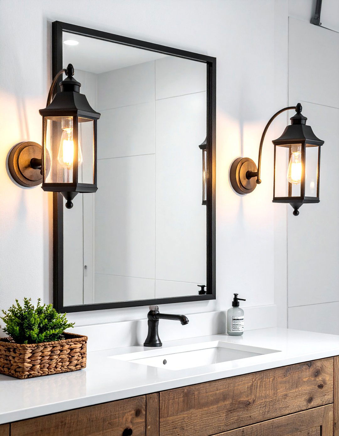 Wrought Iron Bathroom Lighting - 30 rustic bathroom ideas