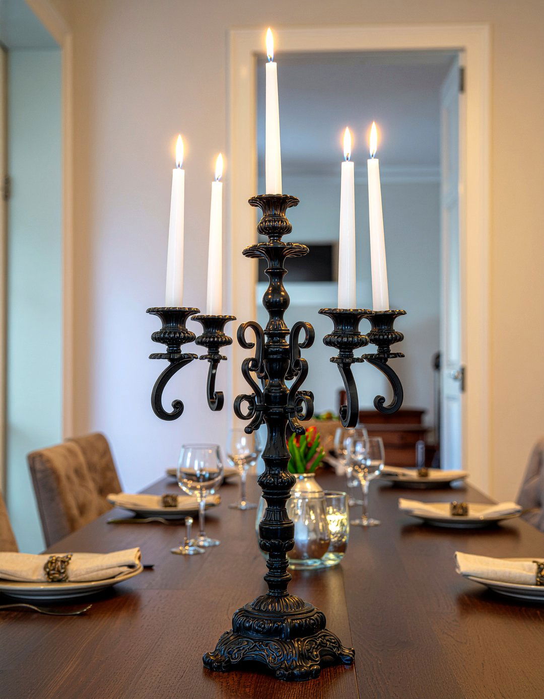 Wrought Iron Candelabra - 30 Peruvian dining room ideas