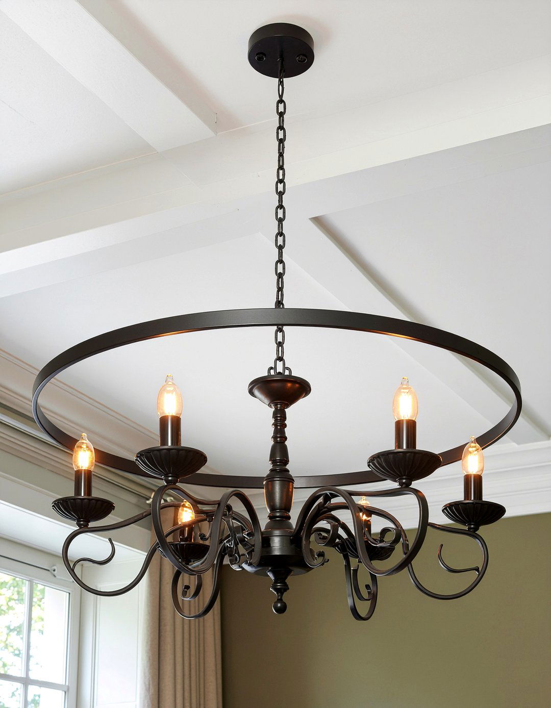 Wrought Iron Chandelier - 30 Mexican dining room ideas