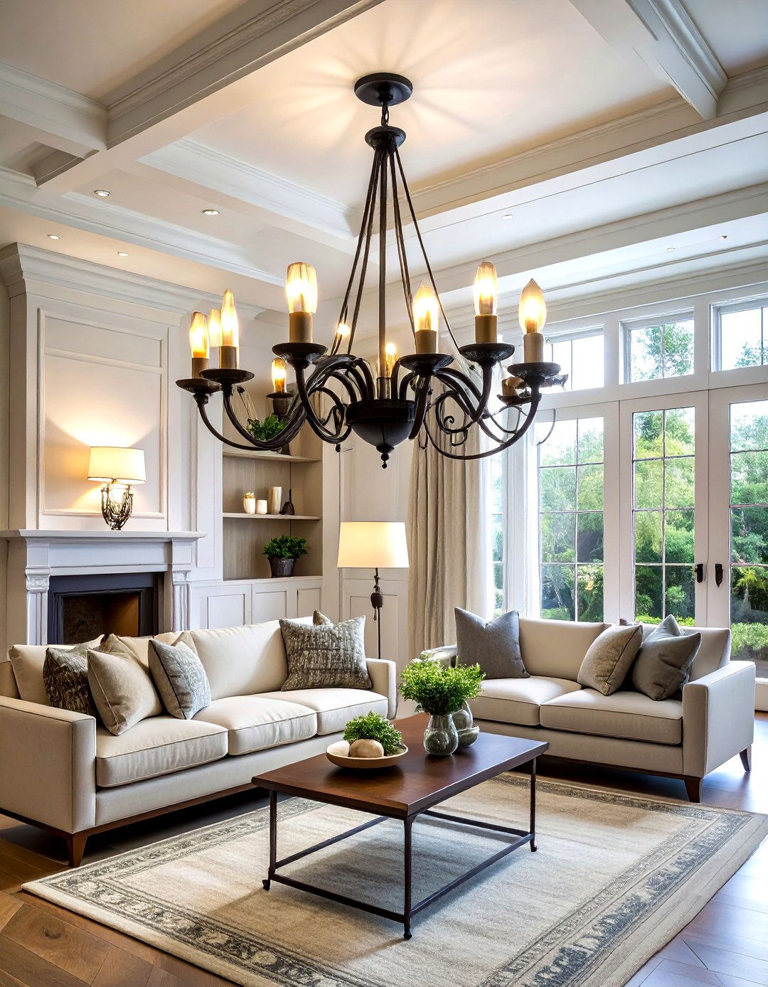 Wrought Iron Chandelier - 30 French country decor ideas
